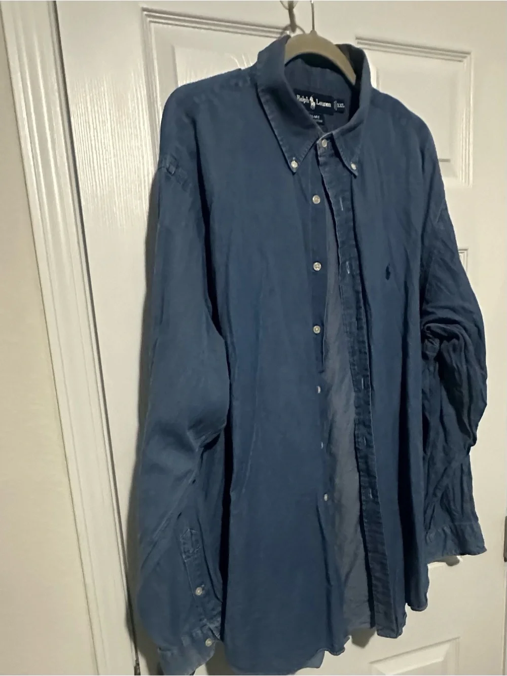 Ralph Lauren Blue Denim Button-Up Collar Shirt